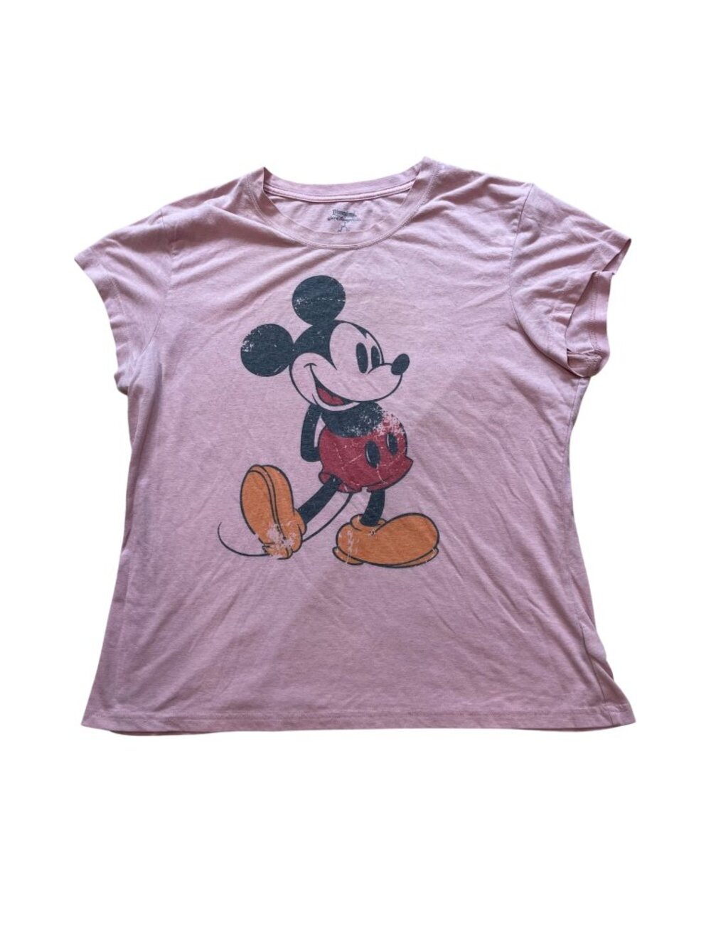 Disneyland Resort Mickey Mouse Tee JUNIORS Size XXL Short Sleeve Crewneck Pink